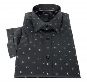 BOSS Camicia Uomo Slim Fit Manica Corta Fantasia Modello H-H