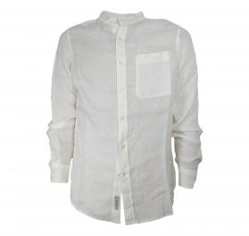 WOOLRICH Camicia Uomo Puro Lino BAND COLLAR LINEN SHIRT CFWO