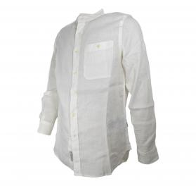 WOOLRICH Camicia Uomo Puro Lino BAND COLLAR LINEN SHIRT CFWO