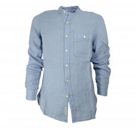 WOOLRICH Camicia Uomo Puro Lino BAND COLLAR LINEN SHIRT CFWO