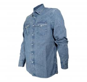 WOOLRICH Camicia Uomo In Denim CFWOSI0099 Colore Bleached Je