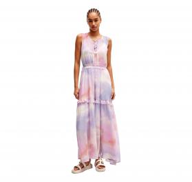 BOSS Vestito Donna Regular Fit Senza Maniche Con Stampa e Ru