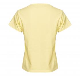 PINKO T-shirt Donna Basico Con Mini Logo Al Petto In Jersey 