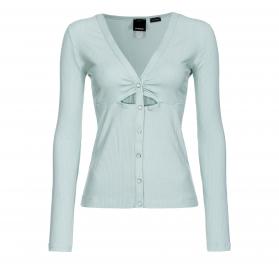 PINKO Maglia a Costine Con Bottoni Madreperla Millionaire Co