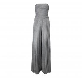 KAOS Tuta Donna Elegante Plisse Laminato QI1GX008 Colore Ant