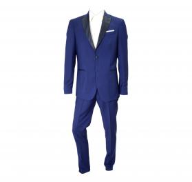 SIMBOLS Smoking Uomo Cerimonia Slim Fit T2224 Bluette