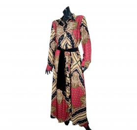LISA KOTT Abito Donna Curvy Style Lungo Colore Fantasia 9A31