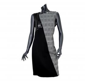 LISA KOTT Abito Donna Curvy Style Colore Nero Fantasia 4346 
