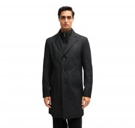 BOSS Cappotto Slim Fit Interno Rimovibile Zip Modello H-Hyde