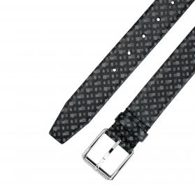 BOSS Cintura Uomo in Pelle italiana Con Stampa Del Monogramm