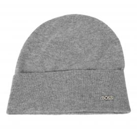BOSS Berretto Donna In Lana e Cashmere Con Logo In Metallo L