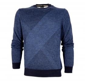 BOSS Maglione Uomo Con Motivo Jacquard Bicolore H-Eclaus 505