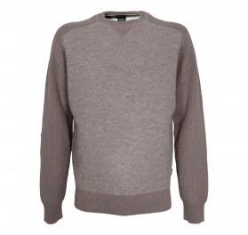 BOSS Maglione Uomo Regular Fit In Materiali Misti Con Polsin