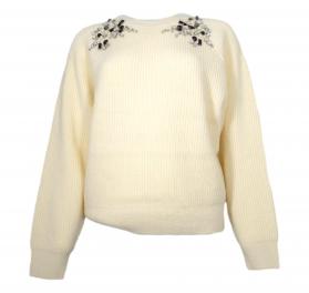 KAOS Maglione Donna Girocollo Con Applicazioni QI1NT069 Colo