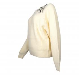 KAOS Maglione Donna Girocollo Con Applicazioni QI1NT069 Colo