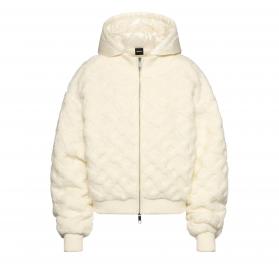 BOSS Bomber Donna Con Cappuccio In tessuto Logato Monogram D
