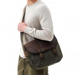 BARBOUR Borsa Uomo Tarras In Pelle Cerata UBA0003OL71 Colore Oliva