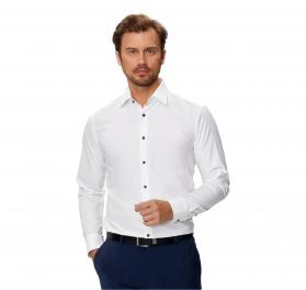 BOSS Camicia Uomo Slim Fit In Twill Di Cotone Elasticizzato 