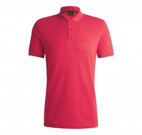 BOSS Polo Uomo in Piqué di Cotone Con Logo Sul Sottocollo M