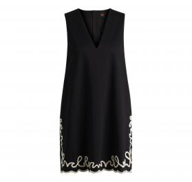 BOSS Vestito Donna In Cotone Con Ricamo A Contrasto Modello 