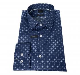 BOSS Camicia Uomo Regular Fit In Popeline Di Cotone Elastici
