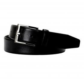 HUGO BOSS Cintura in Pelle Martellata Fibbia Canna di Fucile
