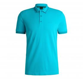 BOSS Polo Uomo in Piqué di Cotone Con Logo Sul Sottocollo M