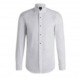 BOSS Camicia Uomo Formale Slim Fit In Popeline Di Cotone Ela
