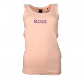BOSS Canotta Donna In Cotone Elasticizzato A Coste C Ematite