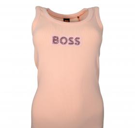 BOSS Canotta Donna In Cotone Elasticizzato A Coste C Ematite