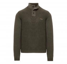 AERONAUTICA MILITARE Maglia Uomo Collo Alto Con Bottoni In C