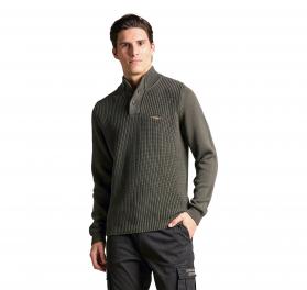 AERONAUTICA MILITARE Maglia Uomo Collo Alto Con Bottoni In Cotone MA1572UL00409 Colore Grigio