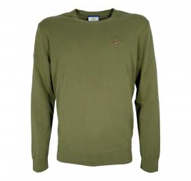 AERONAUTICA MILITARE Maglia Uomo Girocollo In Cotone Tinto F