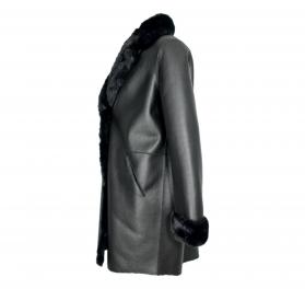 VLAB Giaccone Donna Con Tasche Laterali FW56032 Stormy Color