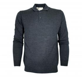 CASHMERE COMPANY Maglia Uomo Modello Polo In Lana Merinos Ex