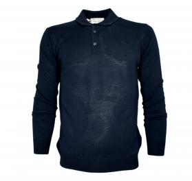 CASHMERE COMPANY Maglia Uomo Modello Polo In Lana Merinos Ex