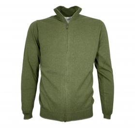 CASHMERE COMPANY Maglia Full Zip Uomo 95% Cotone 5% Cashmere