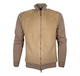 CASHMERE COMPANY Giacca Uomo Full Zip Cotone & Cashmere con 