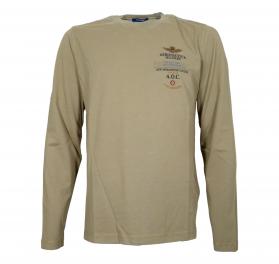 AERONAUTICA MILITARE T Shirt Uomo Manica Lunga In Cotone Tin