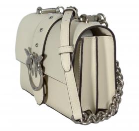PINKO Borsa Donna Love One Mini St Cl Vitello Seta 105856 Colore Bianco Z14O