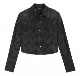 BOSS Giacca Corta Donna Regular Fit In Denim Con Cristalli C