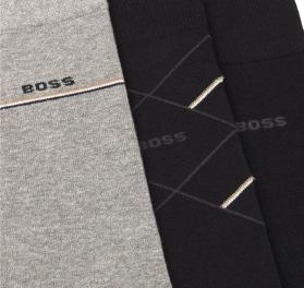 BOSS Calze Ad Altezza Regolare Con Logo Confezione da 3 Paia