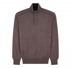 PAUL&SHARK Maglia Uomo Mezza Zip In Lana Merino Extrafine 15311103 365 Colore Tortora Melange