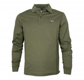 PAUL SHARK Polo Uomo Manica Lunga In Pique Di Cotone 9931100