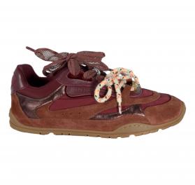 PINKO Sneakers Donna YULIA 01 In Pelle Scamosciata SS0185 Colore Bordeaux CR8
