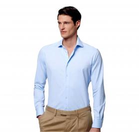 Camicia Uomo Active Slim Fit Collo Francese Piccolo Celeste 