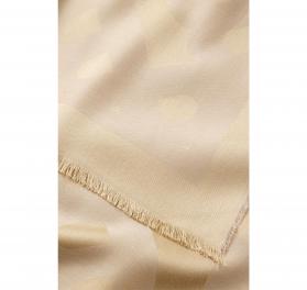 BOSS Sciarpa Donna Monyque 50555434 100×200 Lana Modal Monogram Colore Beige 275