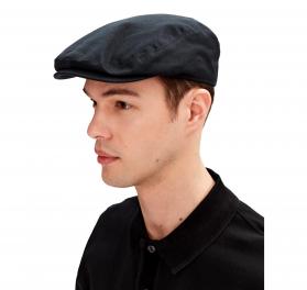 BARBOUR Flat Cap Uomo Finnean MHA0413NY91 Cotone Blu Scuro