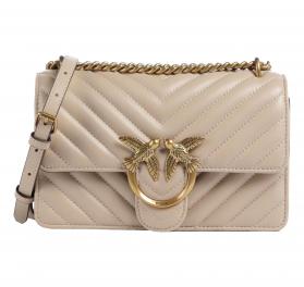 PINKO Borsa Donna Love One Mini Chevron 100074 Colore Beige 