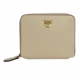 PINKO Portafoglio Donna Taylor Zip Around Vitello Seta 100249 Colore Beige C50Q